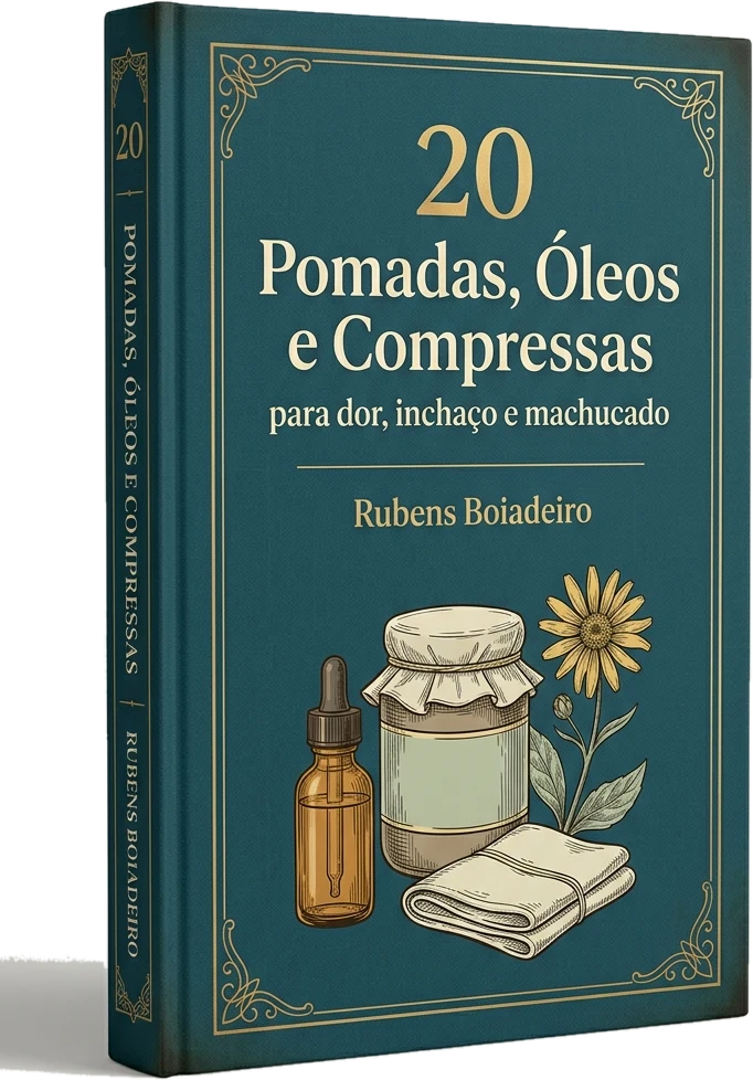 Livro As 20 Pomadas, Óleos e Compressas da Roça